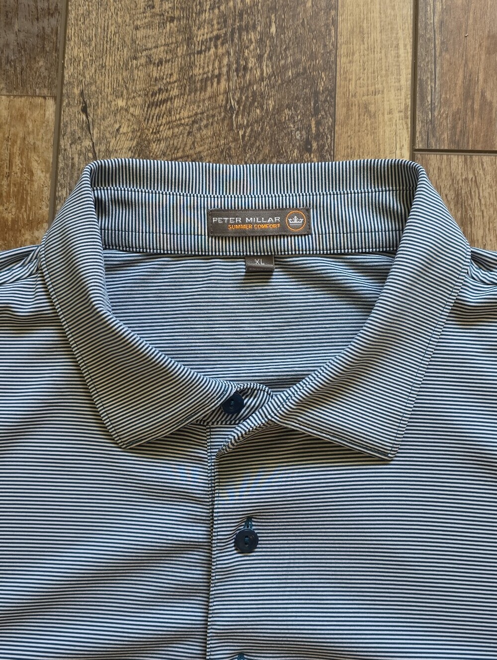 Peter Millar - Summer Comfort Performance Polo Shirt - XL - Teal / White